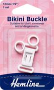 HEMLINE HANGSELL - Bikini Buckle 12mm 1 Set - white 